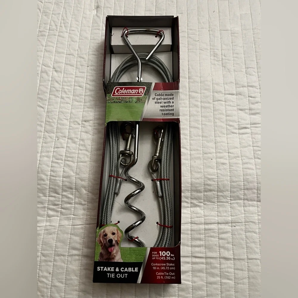 Coleman Red Stake & Cable Tie Out